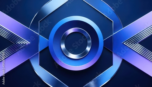 Metallic Azure Nexus