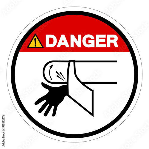 Danger Drive Shaft Hazard Symbol Sign ,Vector Illustration, Isolate On White Background Label.EPS10