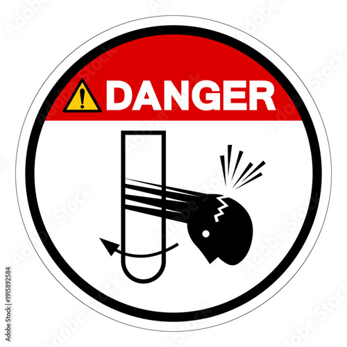 Danger Drive Shaft Hazard Symbol Sign ,Vector Illustration, Isolate On White Background Label.EPS10