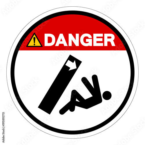 Danger Body Crush Tipover Hazard Symbol Sign,Vector Illustration, Isolated On White Background Label.EPS10