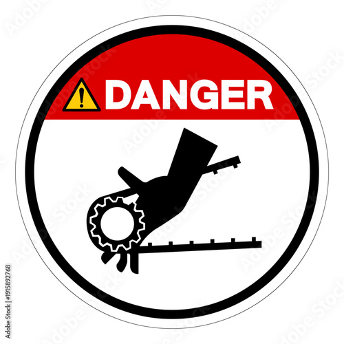 Danger Crush Hazard Symbol Sign ,Vector Illustration, Isolate On White Background Label. EPS10