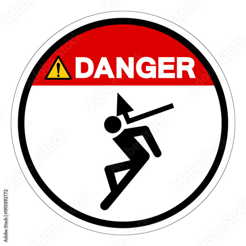 Danger Fall Hazard Symbol Sign ,Vector Illustration, Isolate On White Background Label. EPS10