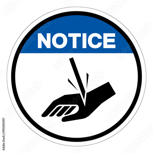 Notice Sharp Object Symbol Sign ,Vector Illustration, Isolate On White Background Label. EPS10