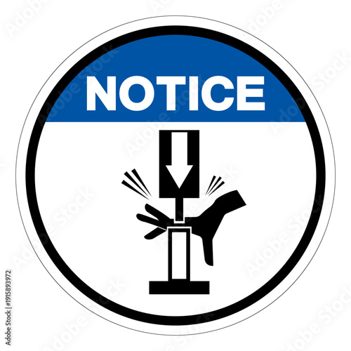 Notice Moving and Rivets on Riveter Symbol Sign ,Vector Illustration, Isolate On White Background Label.EPS10