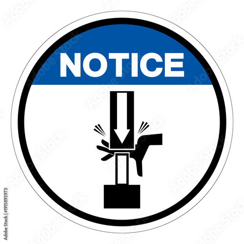 Notice Improperly Use Safety Block Symbol Sign ,Vector Illustration, Isolate On White Background Label.EPS10