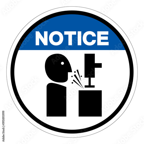 Notice Rotating table Surface Grinder Symbol Sign ,Vector Illustration, Isolate On White Background Label.EPS10