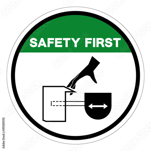 Safety First Sampling Cup Symbol Sign,Vector Illustration, Isolated On White Background Label.EPS10