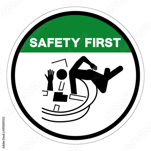 Safety First Body Mixer Symbol Sign,Vector Illustration, Isolated On White Background Label.EPS10