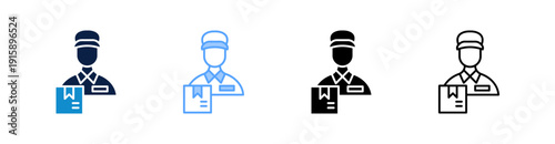 Courier Multiple Style Icon Set Collection 