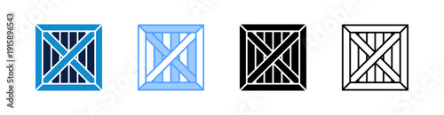 Crate Multiple Style Icon Set Collection 