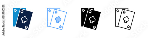 Blackjack Multiple Style Icon Set Collection 