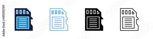 Memory Card Multiple Style Icon Set Collection 