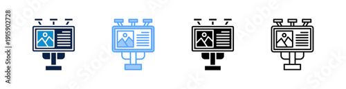 Billboard Multiple Style Icon Set Collection 