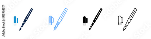 Ancient Pen Multiple Style Icon Set Collection 