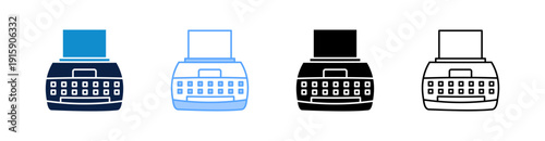 Typewriter Multiple Style Icon Set Collection 