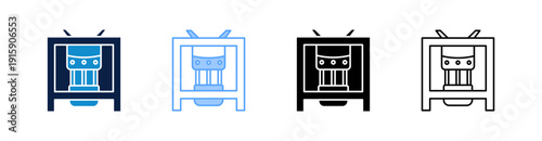 Oil Stove Multiple Style Icon Set Collection 