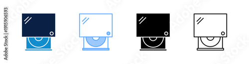 Dvd Multiple Style Icon Set Collection 