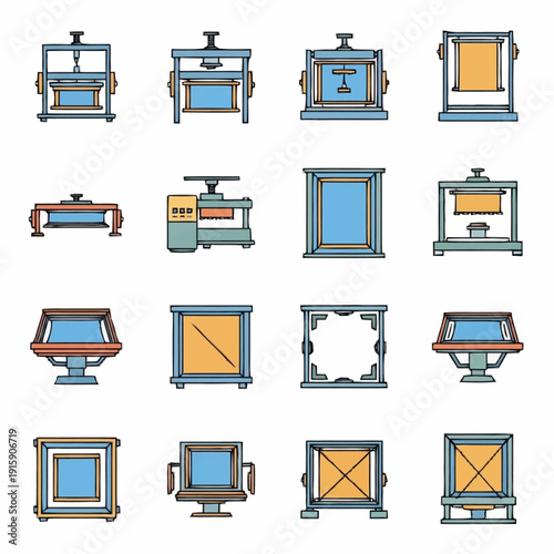 Collection of Industrial Printing and Manufacturing Machines.