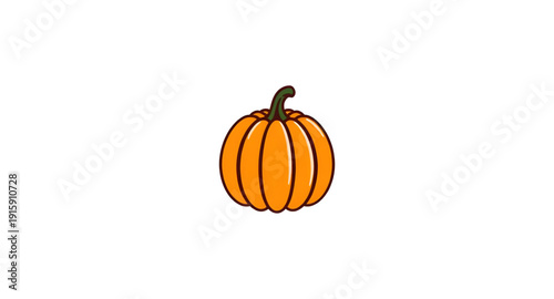 pumpkin, vegetable, gourd, squash, cartoon, illustration, icon, isolated, orange, autumn, harvest, halloween, spooky, cute, character, mascot, playful, smiling, food, farm, agriculture, seasonal, fest