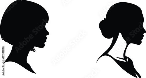 silhouette of a woman with her hair
