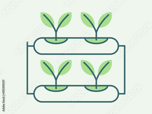 Hydroponic icon. Agriculture icon design. Simple filled and outline icon. Vector icon.