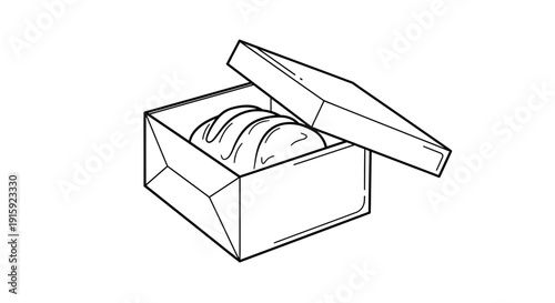 Freshly Baked Bread in a Cardboard Box, Bakery Packaging, Food Delivery