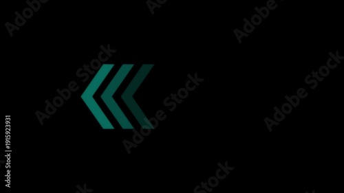 arrow extending on black background