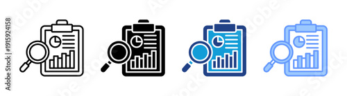Audit icon set multiple style collection