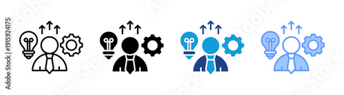 Skill icon set multiple style collection