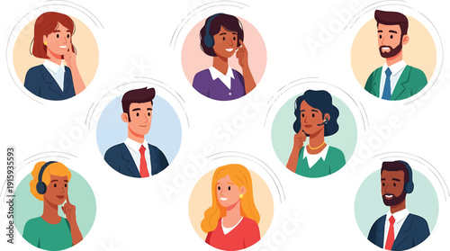 Diverse Business Avatars for Customer Service, Support & Online Communication