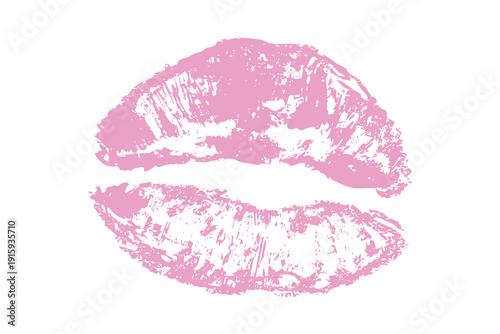 Lipstick kiss mark Romantic lip print Imprint of lips kiss Sexy lips makeup Female mouth Love symbol Design element for beauty fashion poster Valentines Day wedding