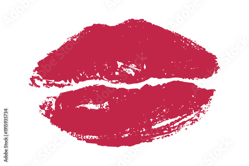 Lipstick kiss mark Romantic lip print Imprint of lips kiss Sexy lips makeup Female mouth Love symbol Design element for beauty fashion poster Valentines Day wedding