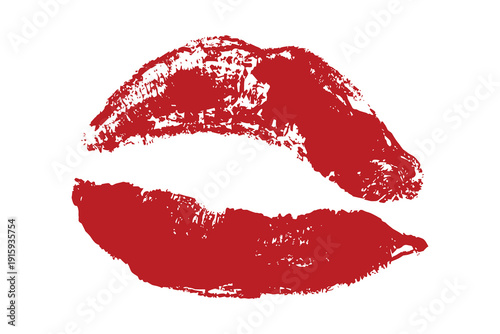 Lipstick kiss mark Romantic lip print Imprint of lips kiss Sexy lips makeup Female mouth Love symbol Design element for beauty fashion poster Valentines Day wedding