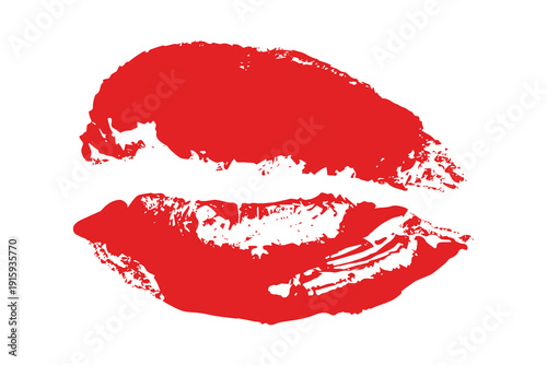 Lipstick kiss mark Romantic lip print Imprint of lips kiss Sexy lips makeup Female mouth Love symbol Design element for beauty fashion poster Valentines Day wedding