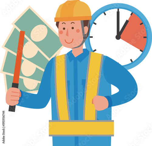 スポットワークと働く男性