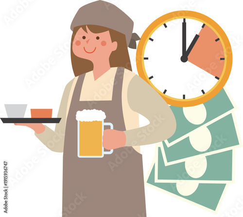 スポットワークと働く女性