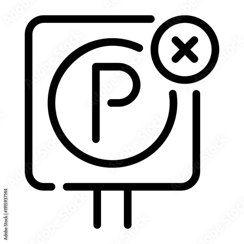 forbidden line icon