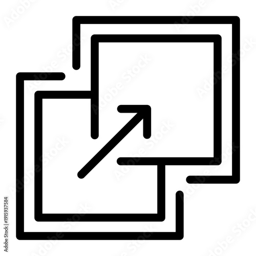 AI Image Upscale Enhancement line icon