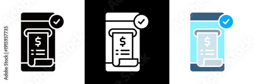 Billing Icon Set Glyph vector Illustration 