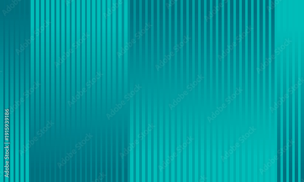 Obraz premium Abstract teal gradient background with vertical line pattern, modern striped digital texture design backdrop