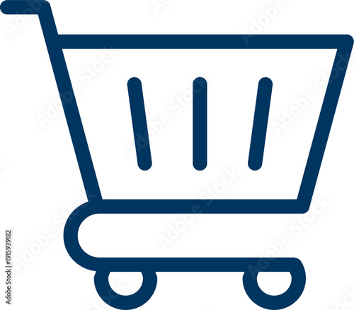 vector of a shopping trolley icon. symbol, sign, illustration