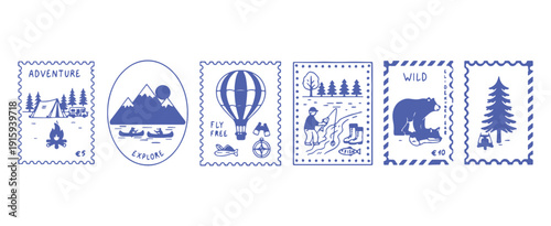 Hot Air Balloon Decorative Illustration Set, Vintage Flying Balloon Vector Clipart, Sky Travel Hand Drawn Art, Retro Balloon Line Art Collection, Festival Carnival Balloon Graphics, Adventure Dream Ba