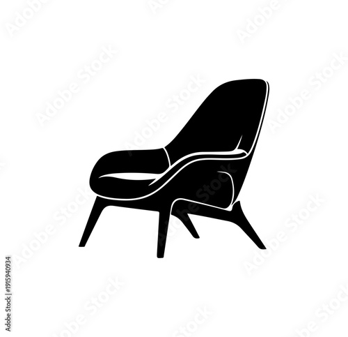 Modern chair silhouette