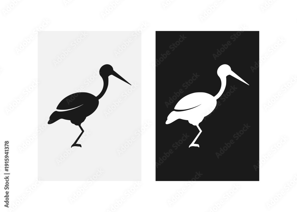 Fototapeta premium vector design with bird silhouette from the side