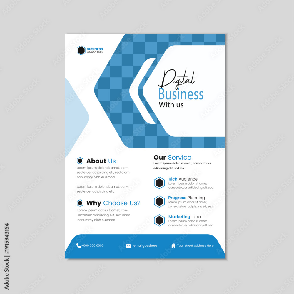 Obraz premium Digital Business Flyer Design Template.