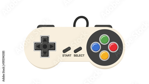 Retro Video Game Controller, Classic Gaming Pad with D-pad and Buttons