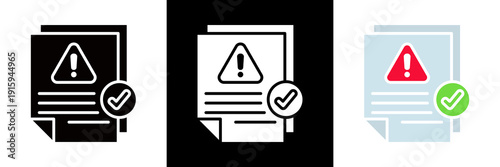 Report Icon Set Glyph vector Illustration 