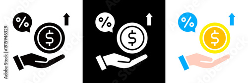 Interest Icon Set Glyph vector Illustration 