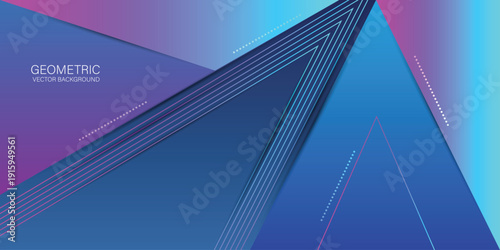 Modern futuristic blue and pink geometric background 
