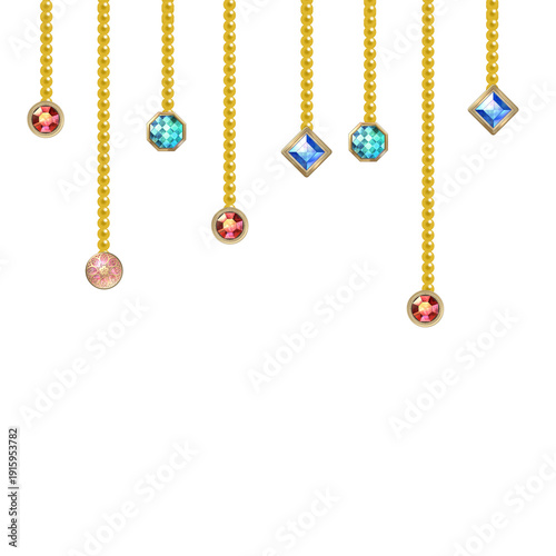 set of colorful beads